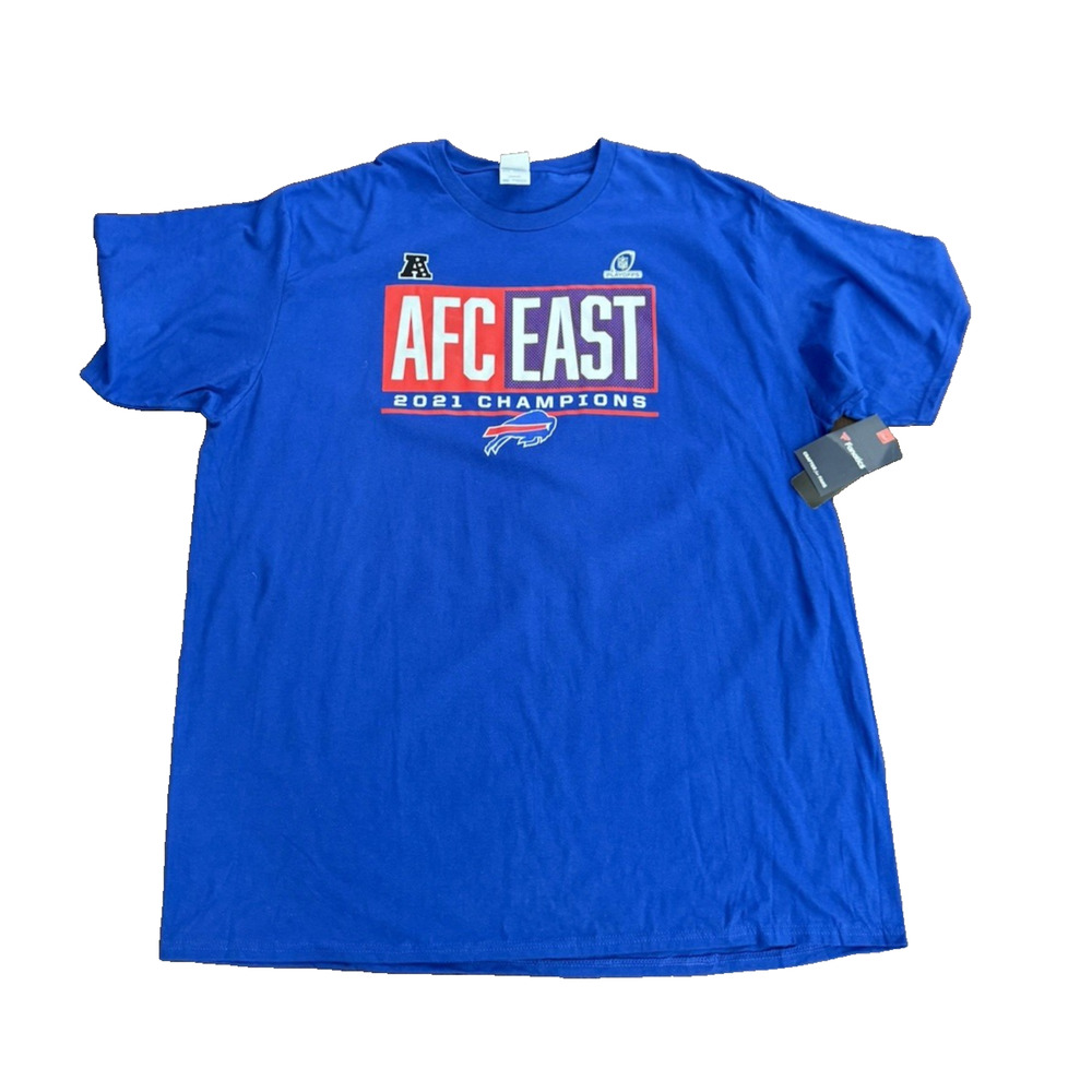 NEW Buffalo Bills Fanatics 2021 AFC East Champions T-Shirt BLUE Men's 3XL
